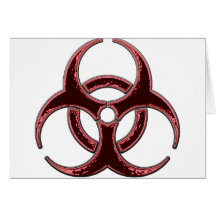 Rusty Bio Hazard Symbol Greeting Card