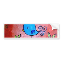 Rusty Blue Bird Bumper Sticker