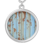 Rusty Blue Building Pendant
