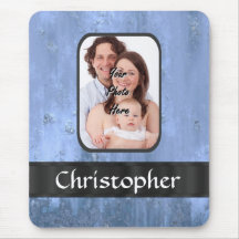 Rusty blue metallic look mousepad