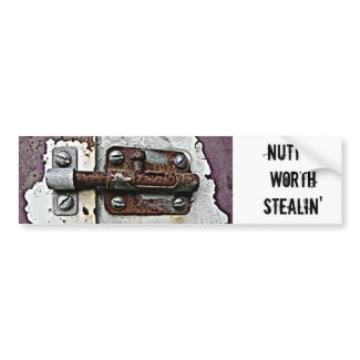 Rusty Bolt Lock Photo bumpersticker