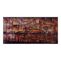 Rusty City Abstract Canvas Print posters