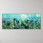 rusty city cyan posters