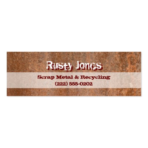 Rusty Edge Business Card (front side)