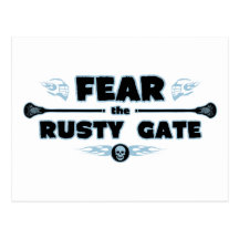 Rusty Gate - blue Postcards