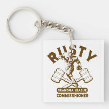 RUSTY KEYCHAIN SQUARE ACRYLIC KEYCHAINS