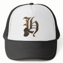 Rusty Knight Initial H hats by initials Rusty Knight Initial H hats