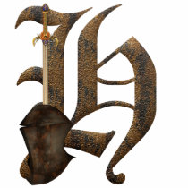 Rusty Knight Initial H t-shirts