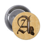 Rusty Knights Initial A Pin