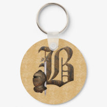 Rusty Knights Initial B keychains by initials Rusty Knights Initial B keychains