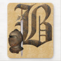 Rusty Knights Initial B mousepads