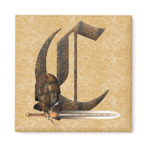 Rusty Knights Initial C magnets by initials Rusty Knights Initial C magnets