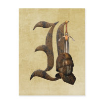 Rusty Knights Initial I postcards by initials Rusty Knights Initial I postcards