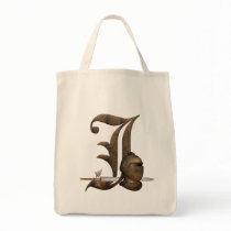 Rusty Knights Initial J Canvas Bag