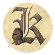 Rusty Knights Initial K stickers by initials Rusty Knights Initial K stickers