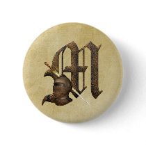 Rusty Knights Initial M Pin
