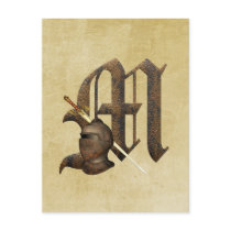 Rusty Knights Initial M Post Cards