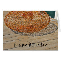 Rusty Lobster Pot Happy Birthday Card