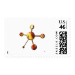 Rusty Metallic Molecule Postage Stamp