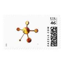 Rusty Metallic Molecule Postage Stamp