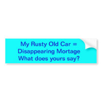 Rusty Old Car Bumper Sticker