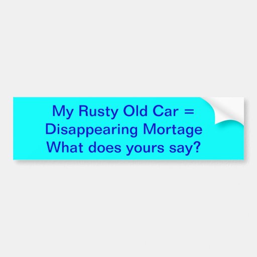 Rusty Old Car Bumper Sticker