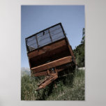 Rusty old trailer print