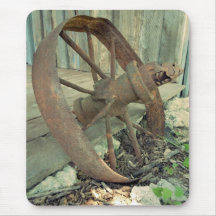 Rusty Old Wheel Mousepads
