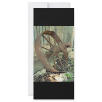 Rusty Old Wheel Rack Card