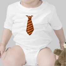 Rusty orange stripe tie for kids t-shirts