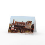 Rusty Railway Steam Engine Locomotive GreetingCard