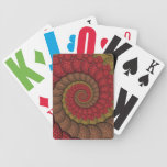 Rusty Red and Orange Peacock Fractal Card Deck