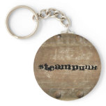 Rusty Scratched Metal, Steampunk Key Chain