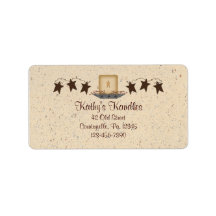 Rusty Stars and Candle Product Label