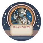 Rusty the Robot Name Tag Stickers