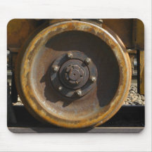 Rusty Train Wheel Mousepads