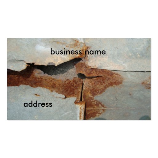 rusty wall business card templates
