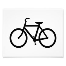 Ruta negra de la bici impresión fotográfica