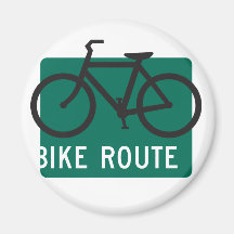 Ruta-Negro de la bici Iman Para Frigorífico