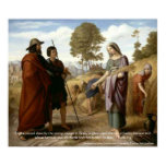Ruth and Boaz Bible Scripture Art Print