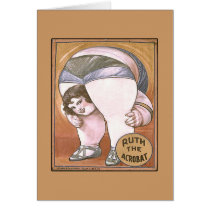 Ruth the Acrobat Circus Poster Card