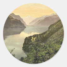 Rutli, and Urnersee, Lake Lucerne, Switzerland cla Stickers