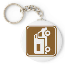 RV Campground Highway Sign Keychain