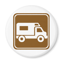 RV Campground Highway Sign Refrigerator Magnets