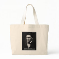 RW Emerson "Ready To Live" Wisdom Quote Gifts Tote Bags