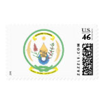Rwanda coat of arms postage stamp
