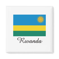 Rwanda Flag Design magnets by flagshirt Rwanda Flag Design magnets