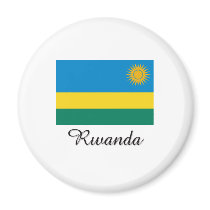 Rwanda Flag Design magnets by flagshirt Rwanda Flag Design magnets