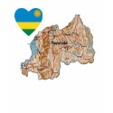 Rwanda Flag Heart and Map T-Shirt by FlagAndMap Rwanda Flag Heart and Map T-Shirt