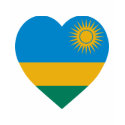Rwanda Flag Heart t-shirts by Vexillophile Rwanda Flag Heart t-shirts